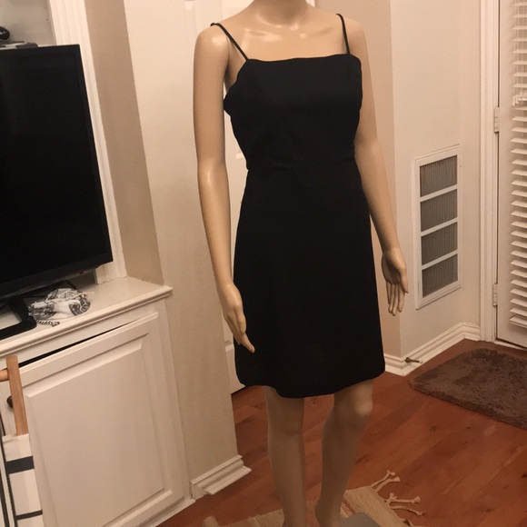 Gianni Bini Eleanor Black Square Neck Sleeveless Mini Dress Size M - Picture 7 of 8
